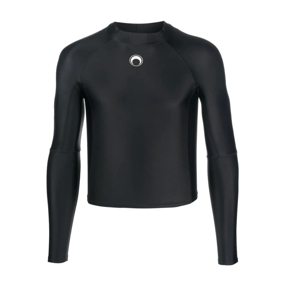 Marine Serre Zwarte Casual Blouse Second Skin Top Black Dames
