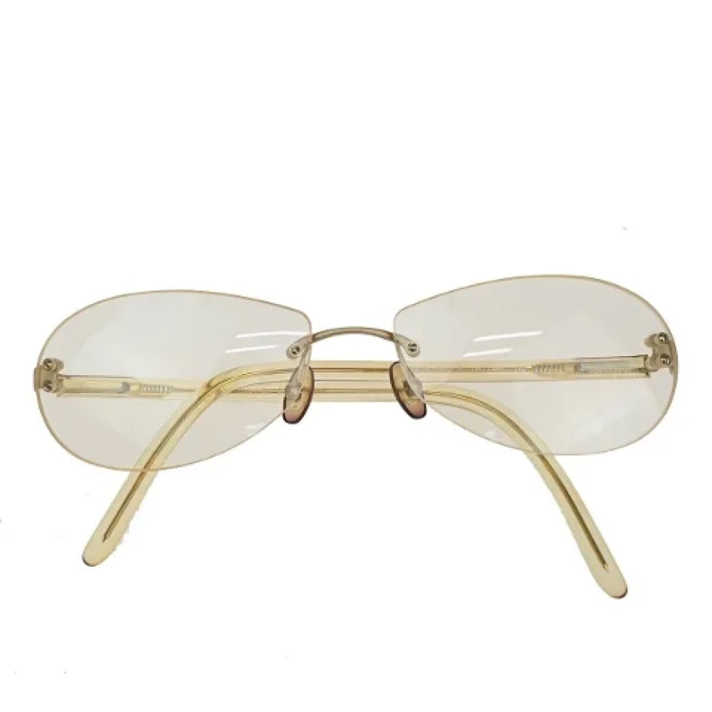 Prada Vintage Pre-owned Plastic sunglasses Beige Dames