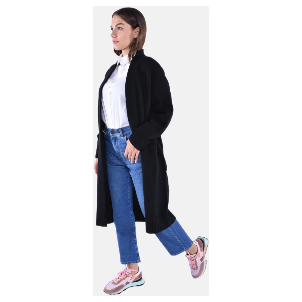 Kangra Zwarte gebreide cardigan voor vrouwen Black Dames