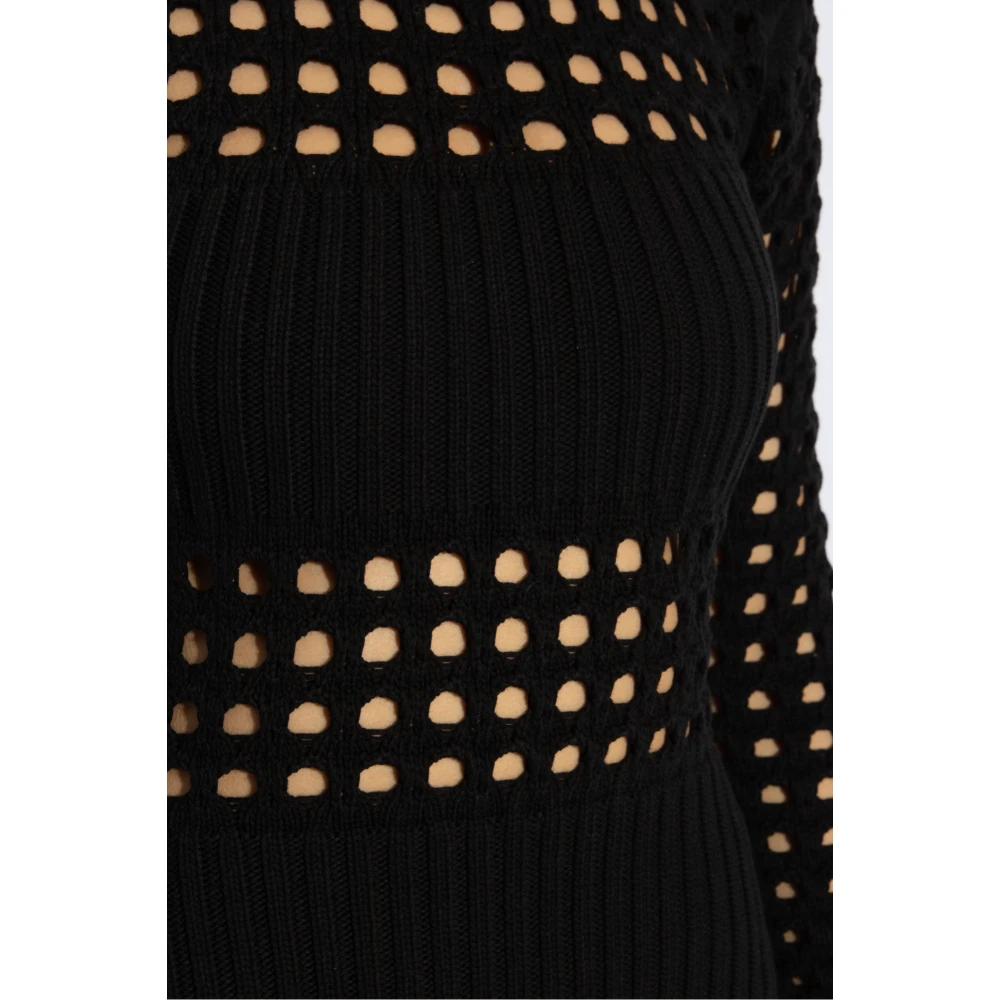 alexander mcqueen Openwork jurk Black Dames