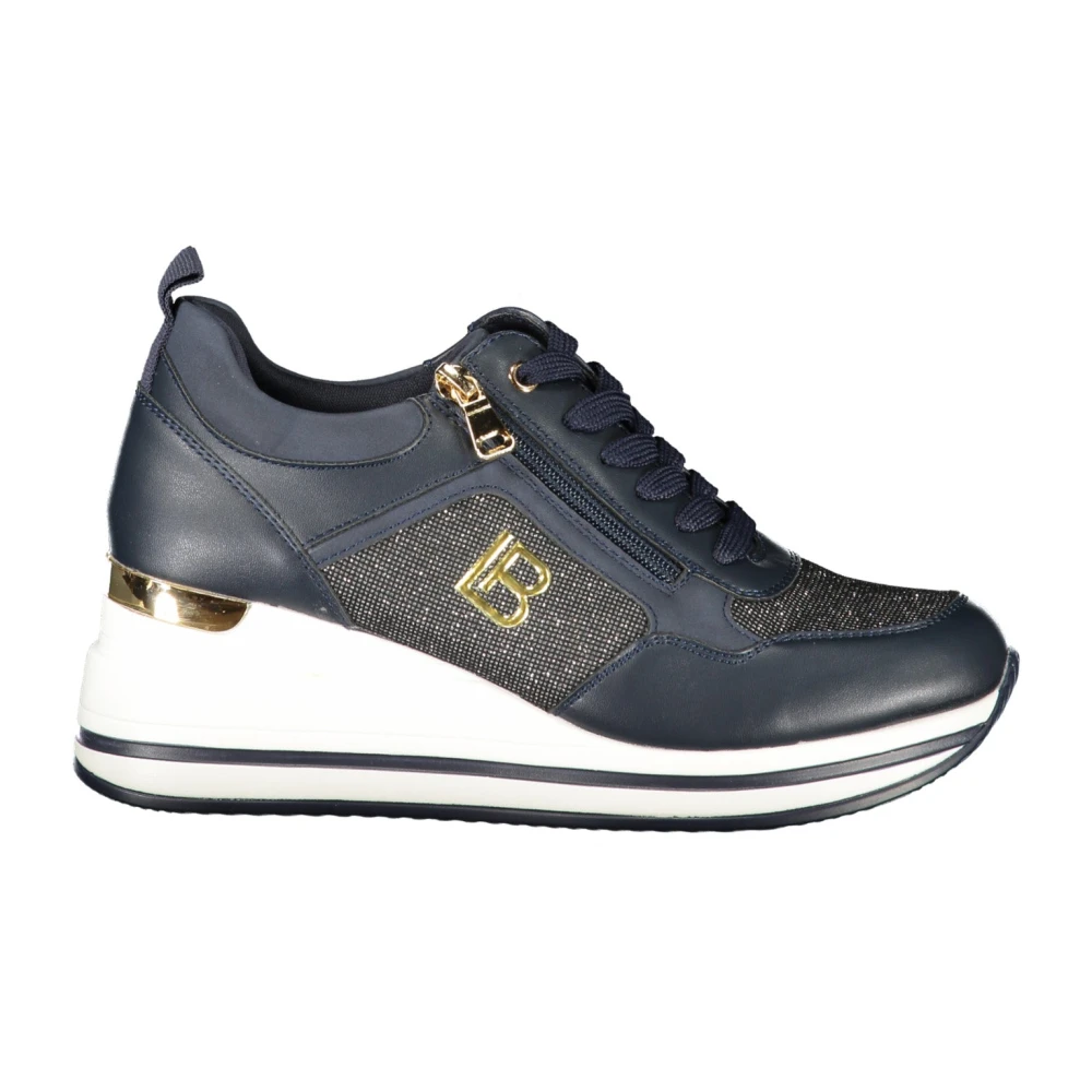 Laura Biagiotti Women's Blue Sporty Trainers With Side Zip Size 7 Uk
