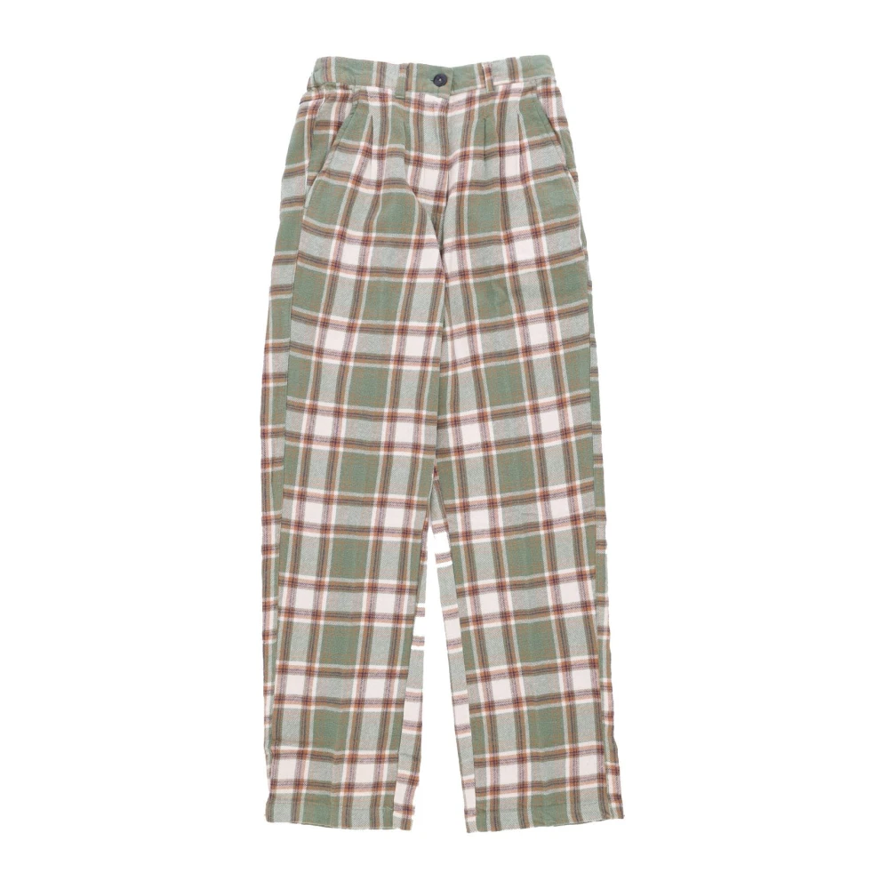 Obey Hoge Taille Flanellen Broek Multicolor Dames