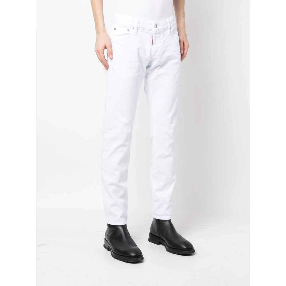 Dsquared2 Slim Fit Jeans in het wit White Heren