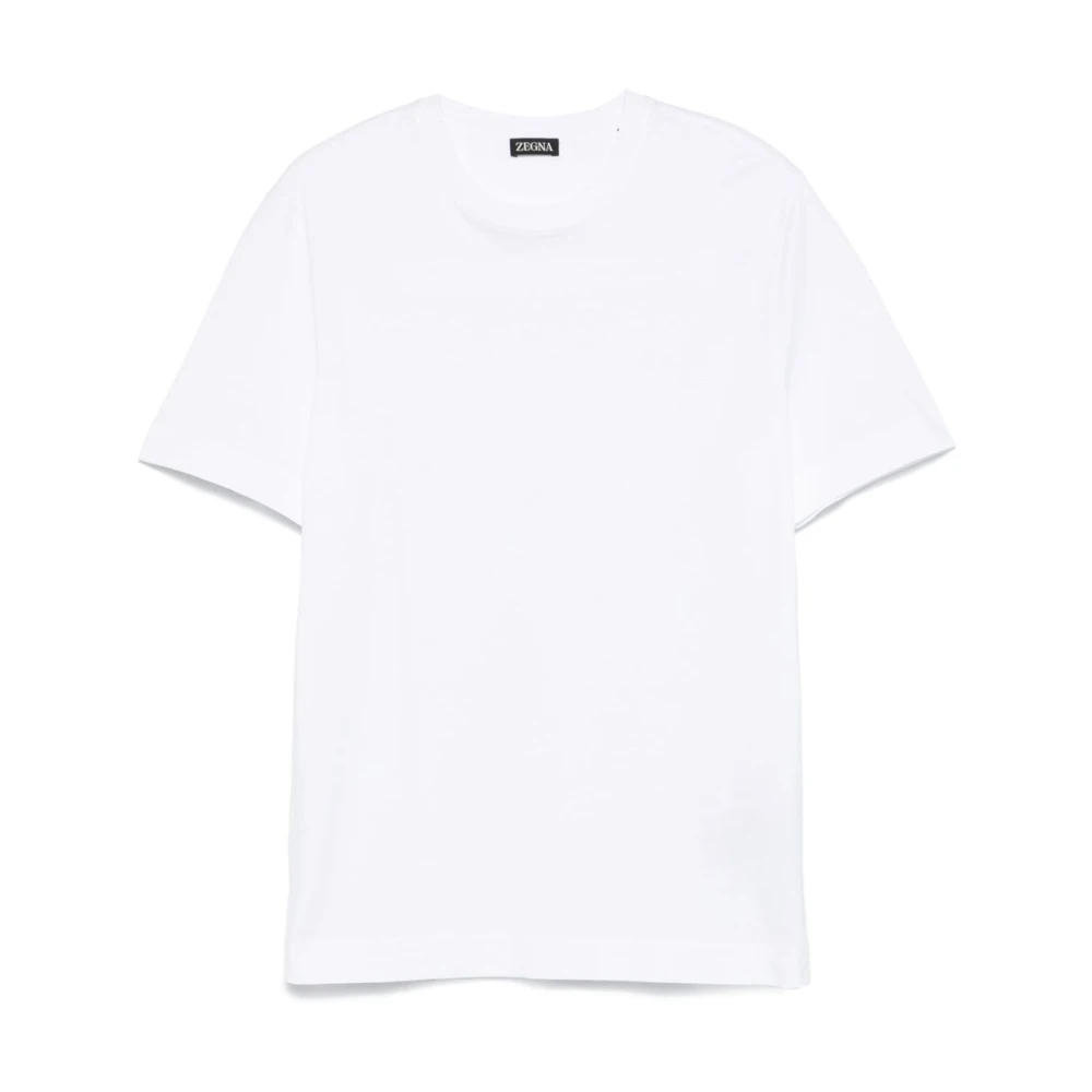 Ermenegildo Zegna Witte Crew Neck T-shirts en Polos White Heren