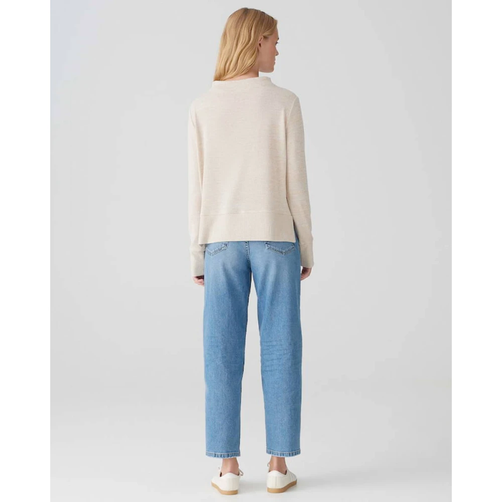 Opus Lange mouw top met Somelana Beige Dames