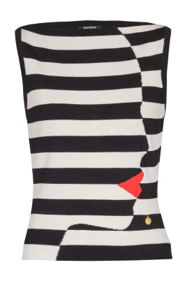 top-en-maille-motif-face-mariniere