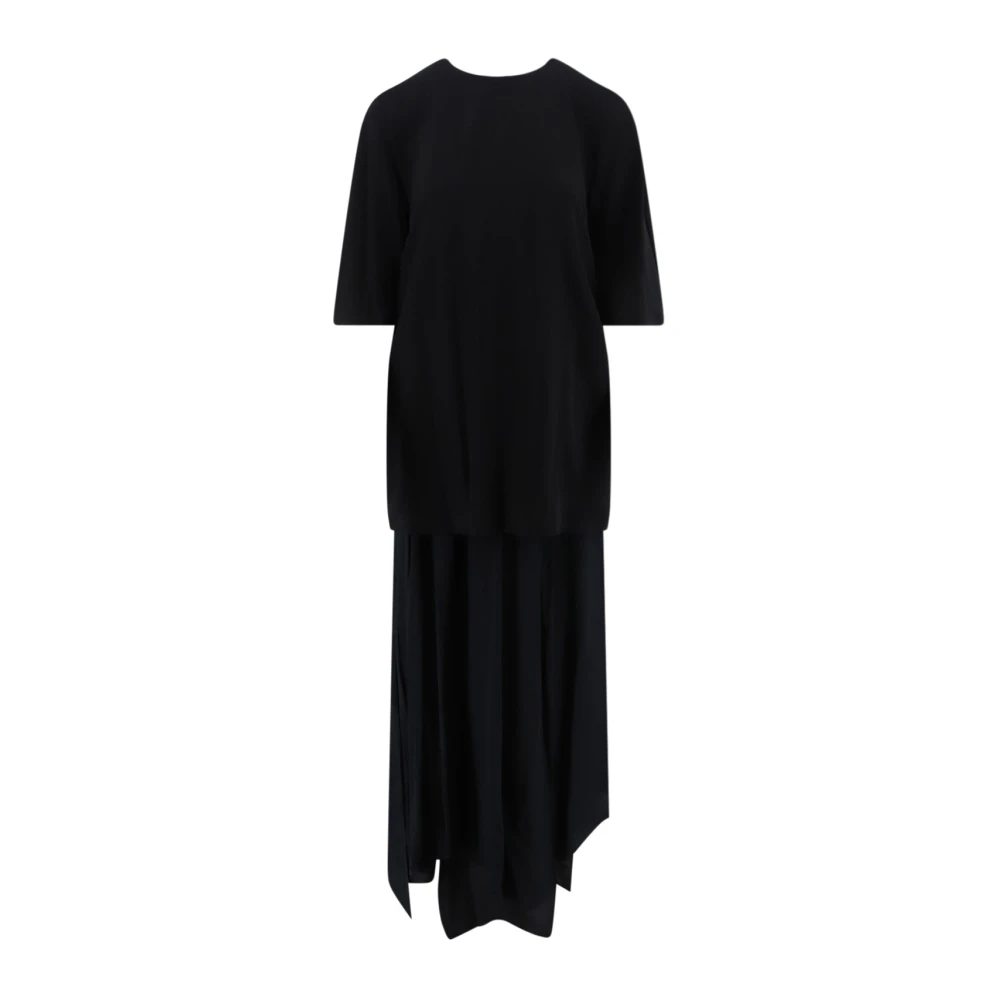 Semicouture Donna Nero - Abito Midi Girocollo - Dresses - S