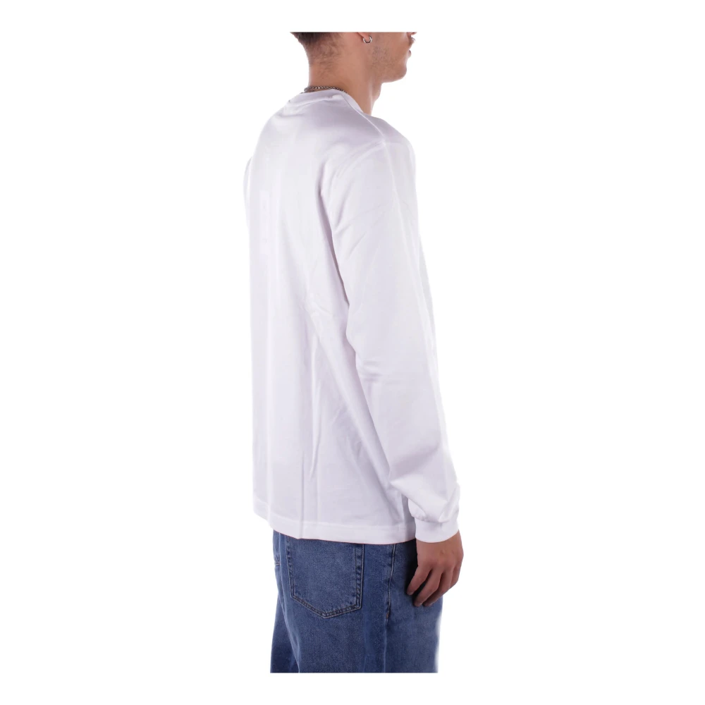Lacoste Witte T-shirts en Polos Logo Voorkant White Heren