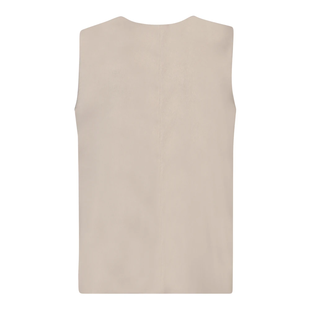 Blanca Vita Beige Mouwloze Top met V-hals Beige Dames