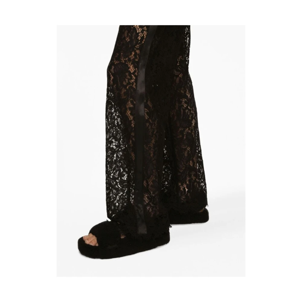 Dolce & Gabbana Kanten Broek Black Heren