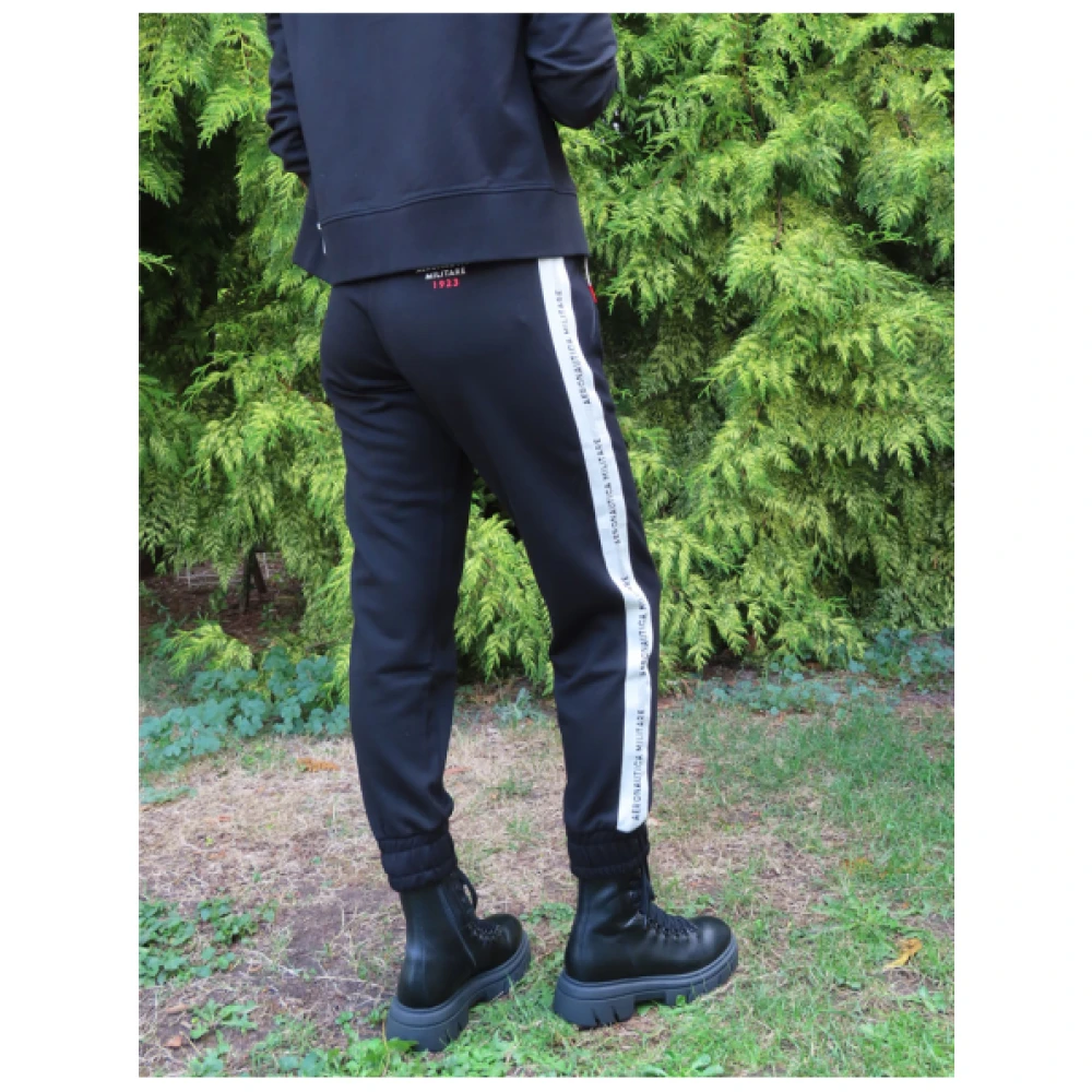 aeronautica militare Joggingbroek Comfortabel en stijlvol Black Dames