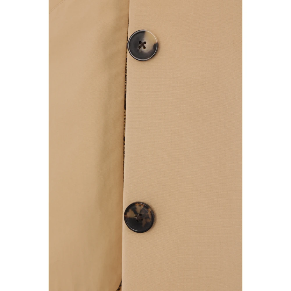 Dries Van Noten Beige Dubbelbreasted Trenchcoat Beige Dames