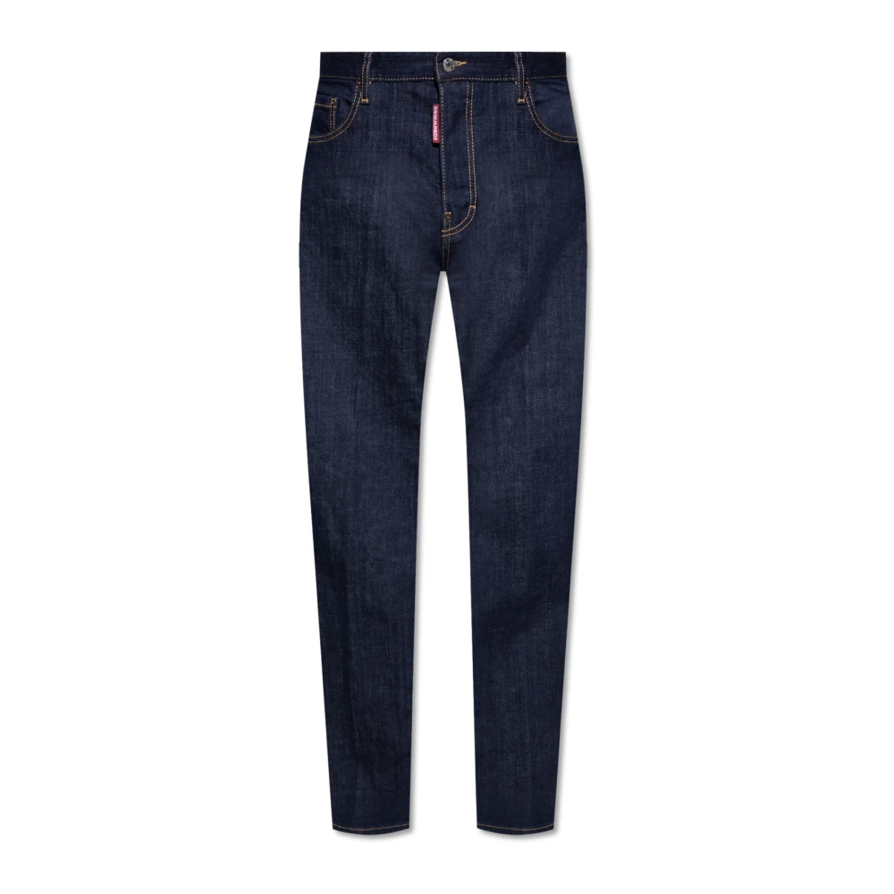 Dsquared2 Slim-fit Katoen Blauwe Jeans Blue Heren