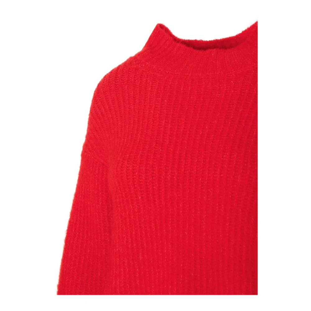 American vintage Gezellige Gebreide Trui met Oversized Pasvorm Red Dames