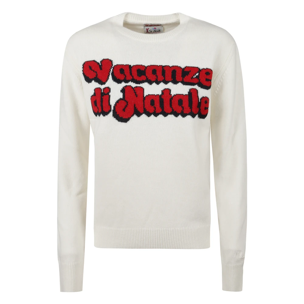 Mc2 Saint Barth Women's Beige Crewneck Jumper - Round-Neck Knitwear - Xl - Knitwear