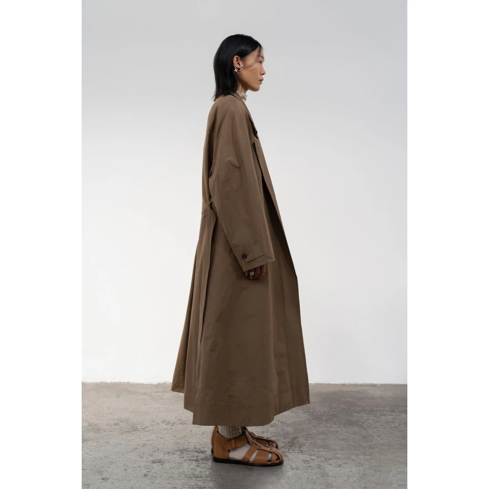 LOW Classic Moderne Ballon Trenchcoat Brown Dames
