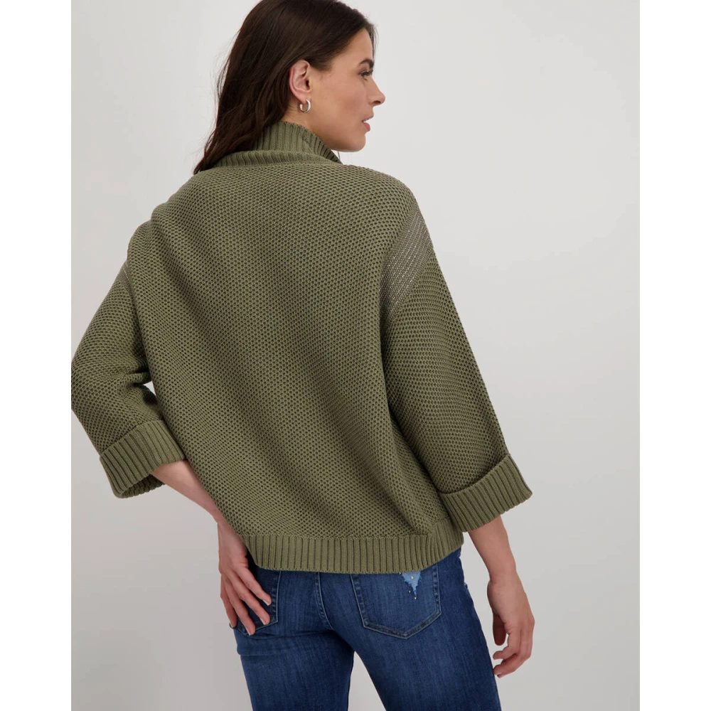 monari Gebreid Vest 807921 Green Dames