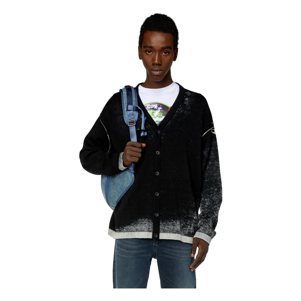 Diesel K-Larence Cardigan Sweater Black Heren