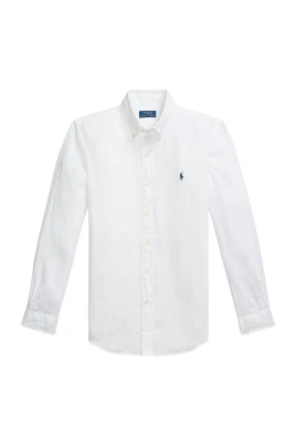 Polo Ralph Lauren Custom Fit Linneskjorta Vit Herr