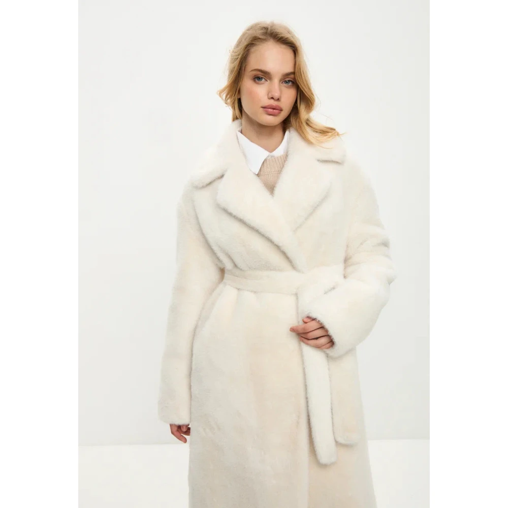 Cesare Gaspari Luxe Nep Bontjas Freya Wit White Dames
