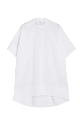 Poplin Mandarin Krage Skjorta