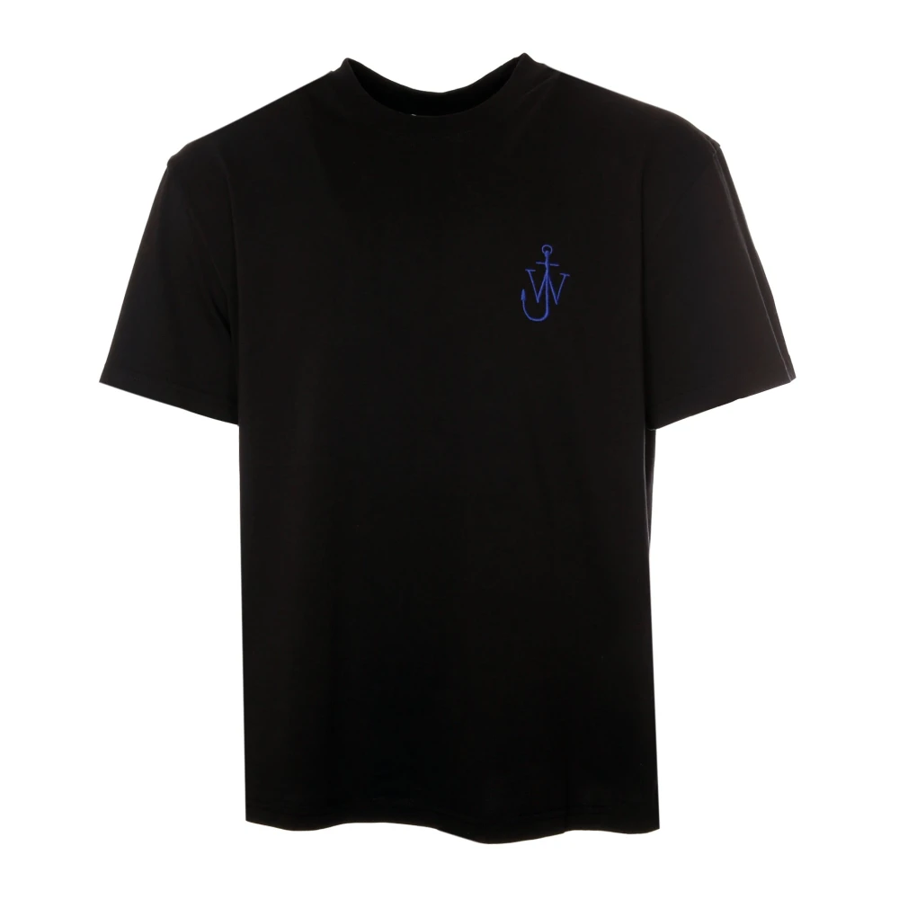 Jw Anderson Men's Black Anchor Embroidery Back Print Tee - T-Shirts - S - Tops