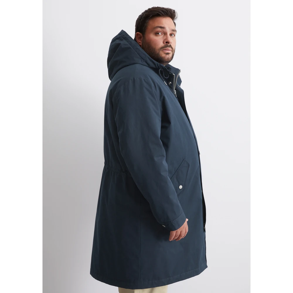 Marc O'Polo Gewatteerde parka met capuchon Blue Heren