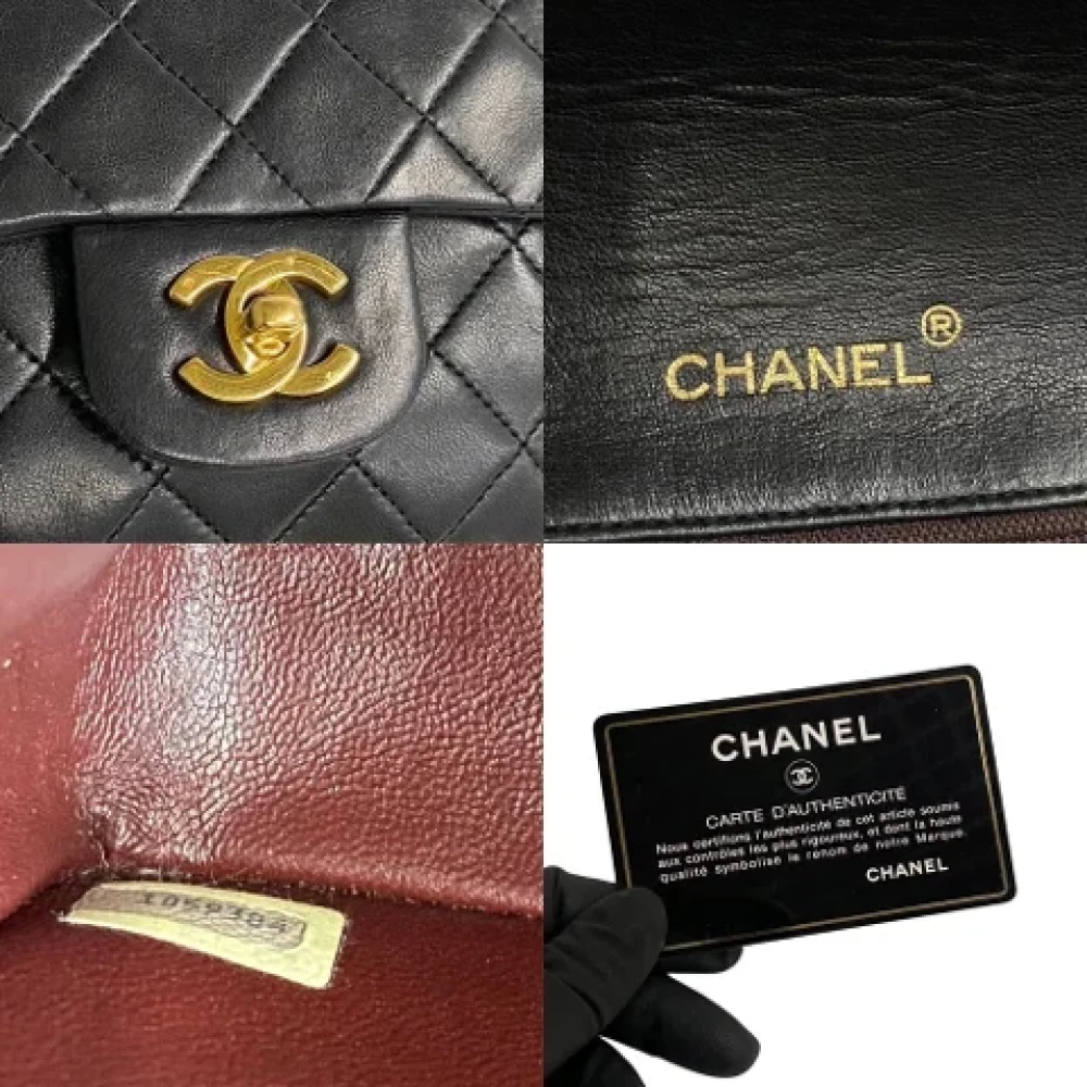 Chanel Vintage Pre-owned Leather handbags Black Dames