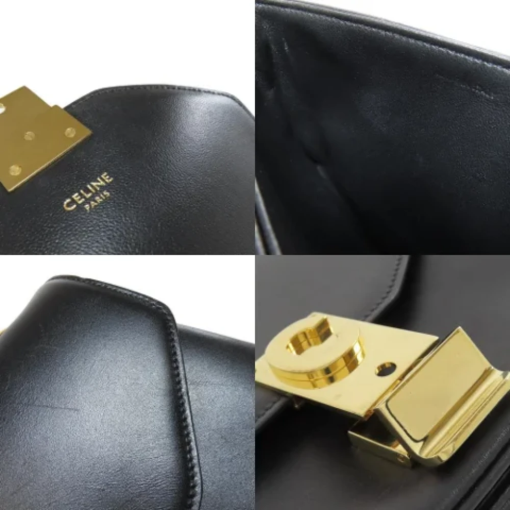 Celine Vintage Pre-owned Leather handbags Black Dames