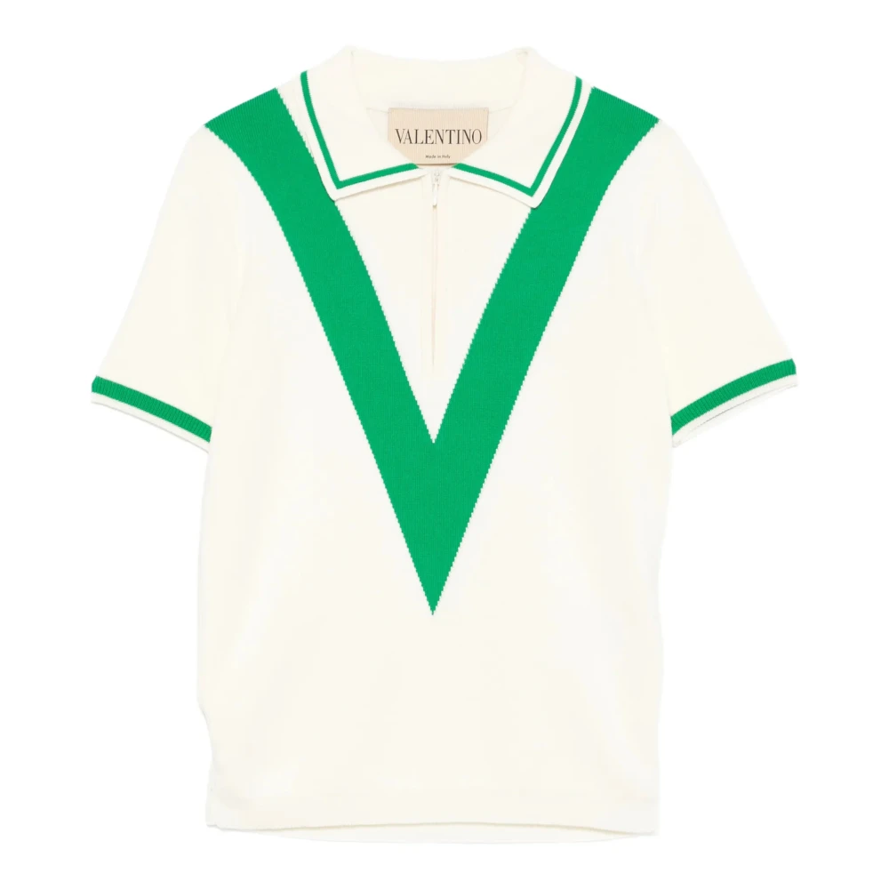 Valentino Garavani Women's White Polo Shirts, M, T-Shirts And Polos