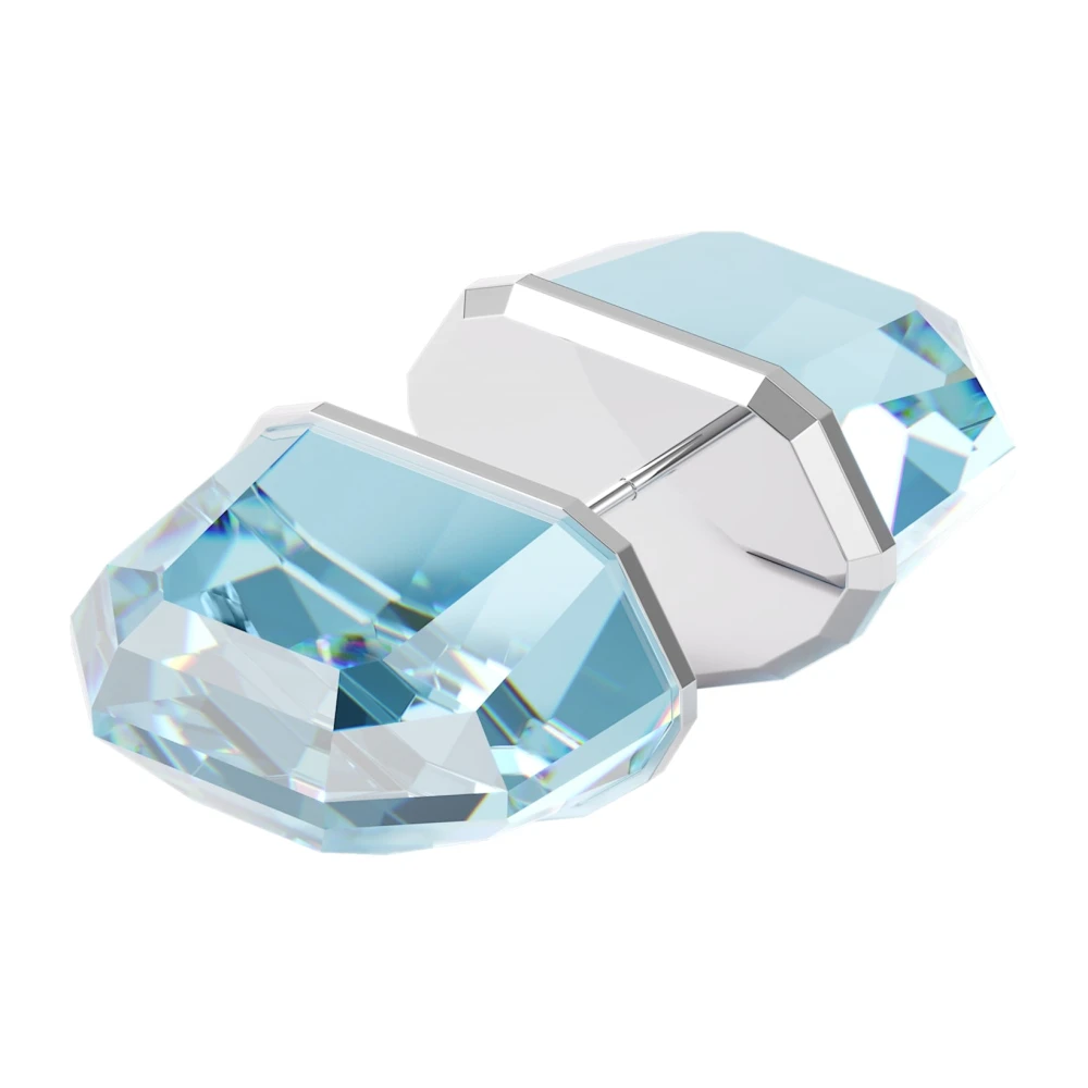 Swarovski , Earrings, Female, Blue, One Size, Blue Crystal Earrings With Silver Layer - Image 3