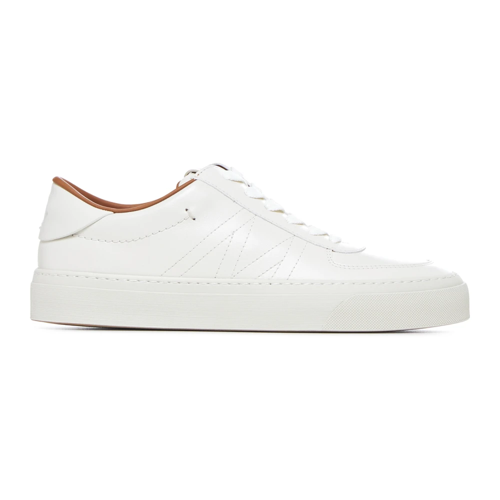 Moncler Witte Leren Lage Sneakers Heren Schoenen