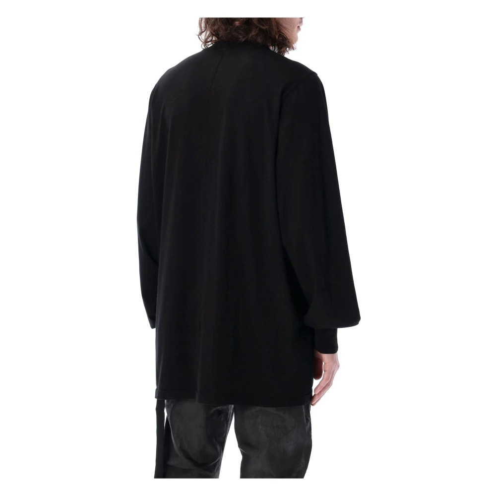 Rick Owens Zwart parelprint T-shirt Jumbo LS Black Heren