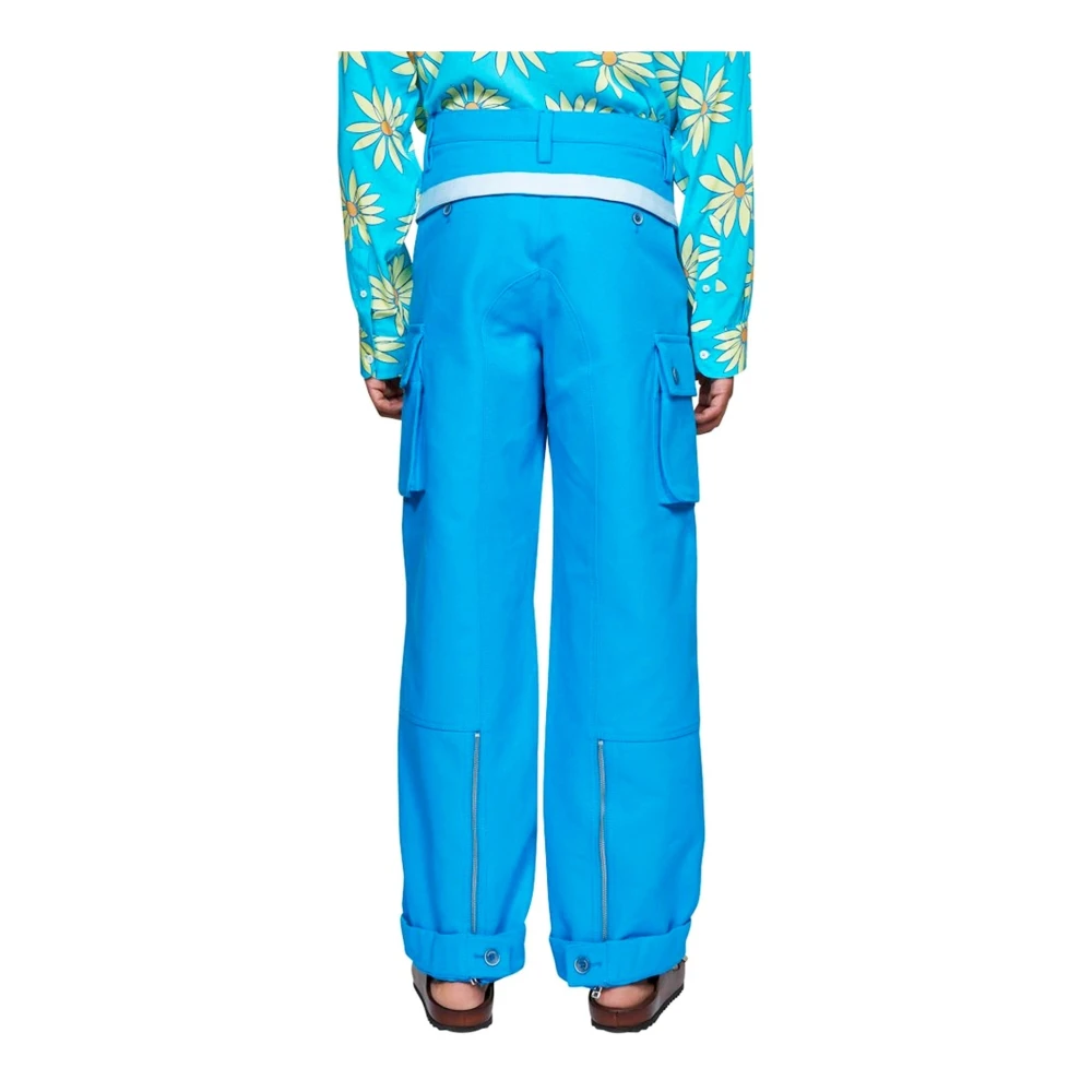 Jacquemus Katoenen Trekkoordbroek Blue Heren