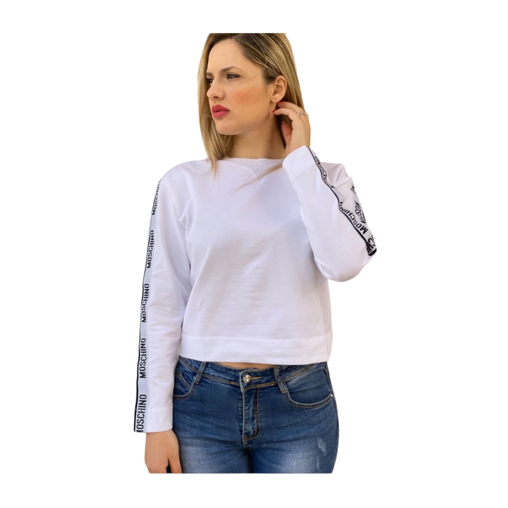 Moschino Stijlvolle Sweatshirt voor Modieuze Look White Dames
