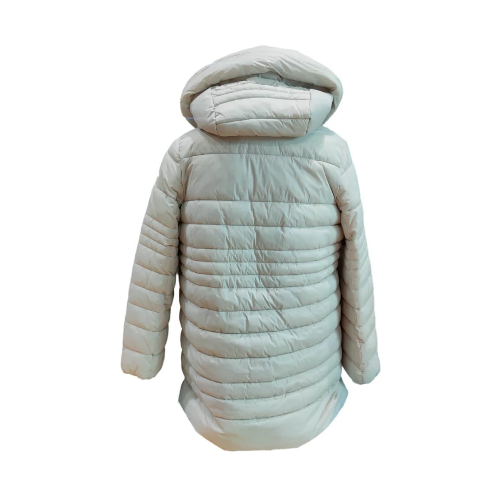 Canadian Classics Grijze Lange Jas voor Vrouwen Stijlvol en Warm White Dames