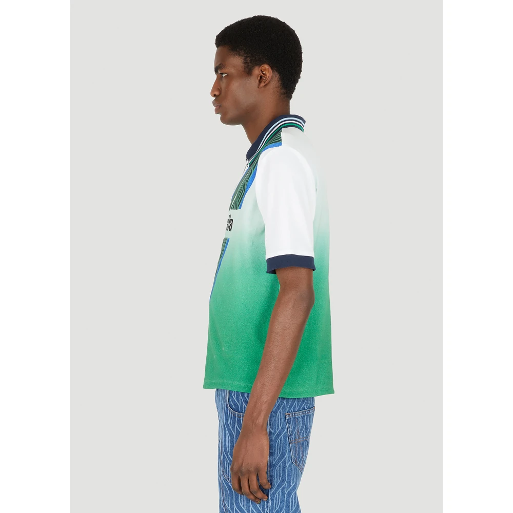 Ahluwalia Grafische Polo Shirt Green Heren