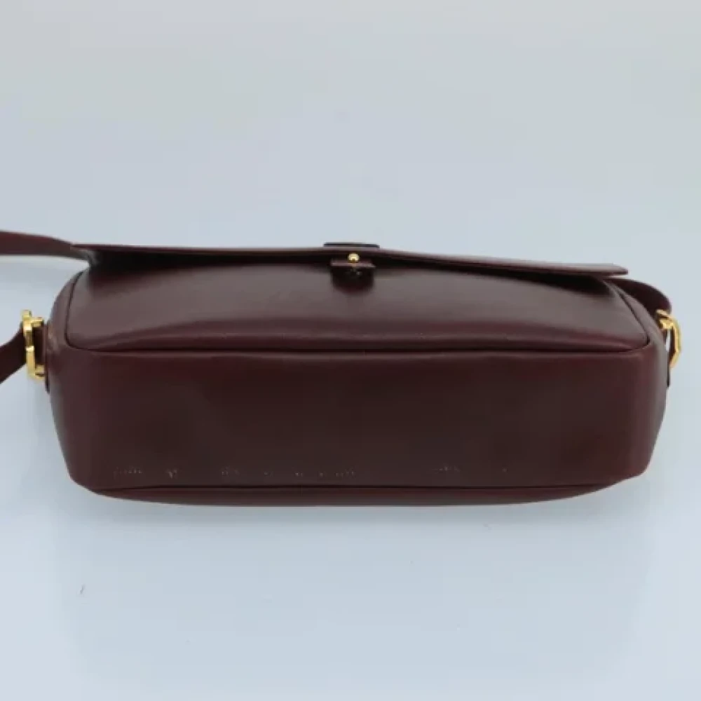 Cartier Vintage Pre-owned Leather shoulder-bags Red Dames