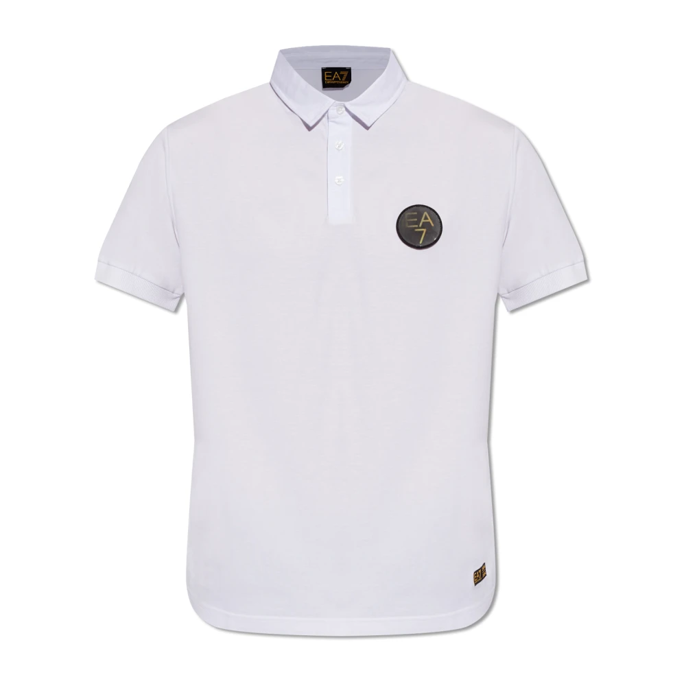 Emporio Armani EA7 Wit Logo Polo Shirt Lente Zomer 2024 White Heren
