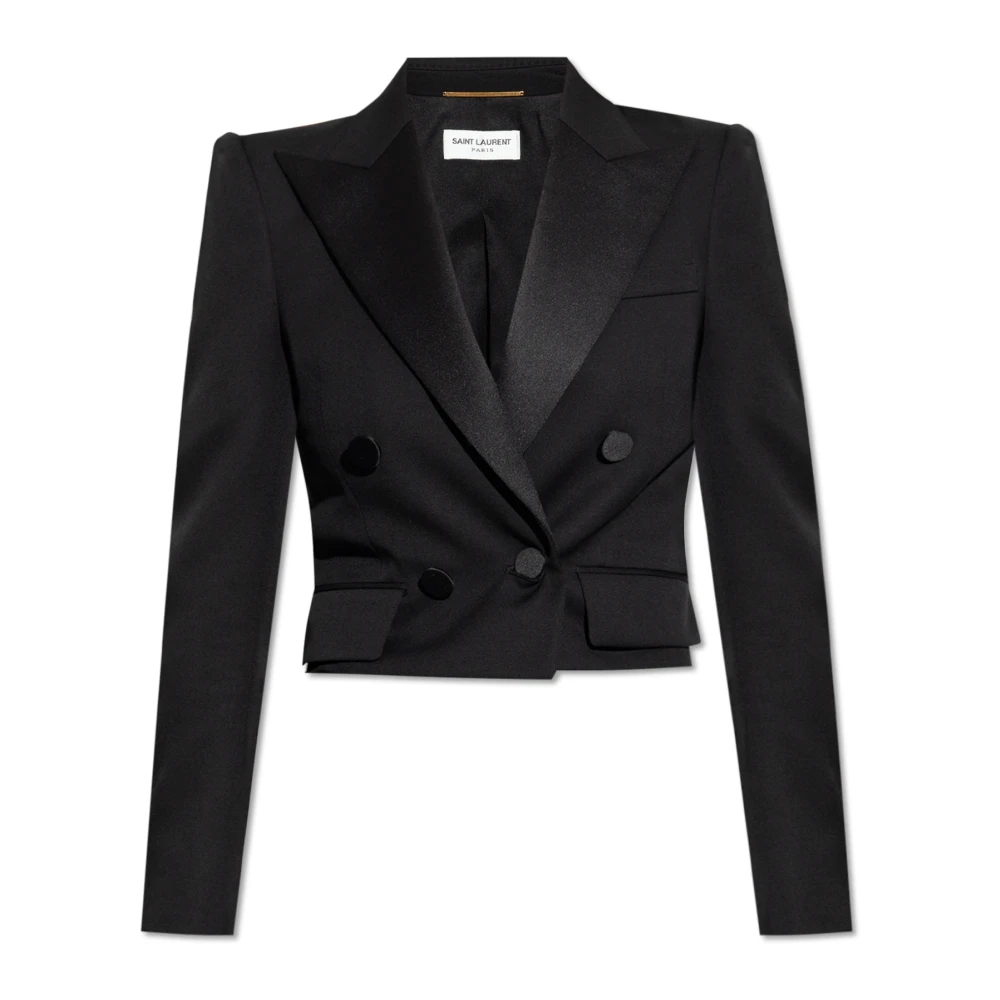 Saint Laurent Cropped blazer Black Dames