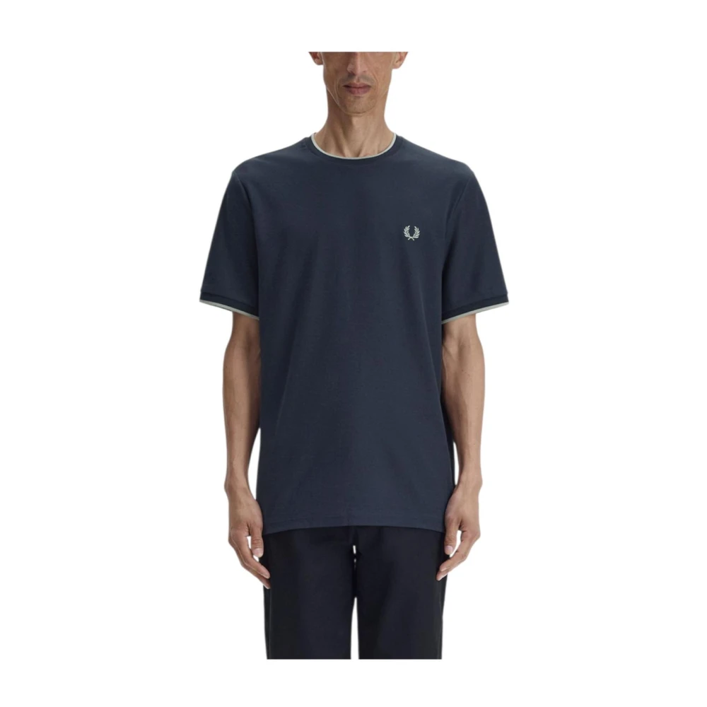 Fred Perry Men's Blue T-Shirts - T-Shirts - L - Tops