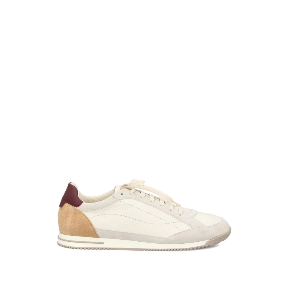Brunello Cucinelli Leren Sneakers Heren Schoenen Wit