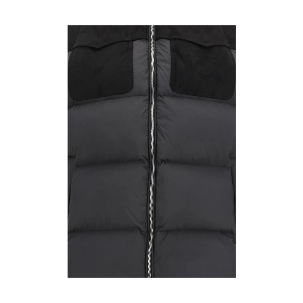 pinko Gewatteerd vest met capuchon Black Dames