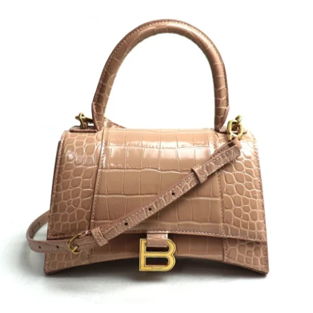 Balenciaga Vintage Pre-owned Leather shoulder-bags Beige Dames