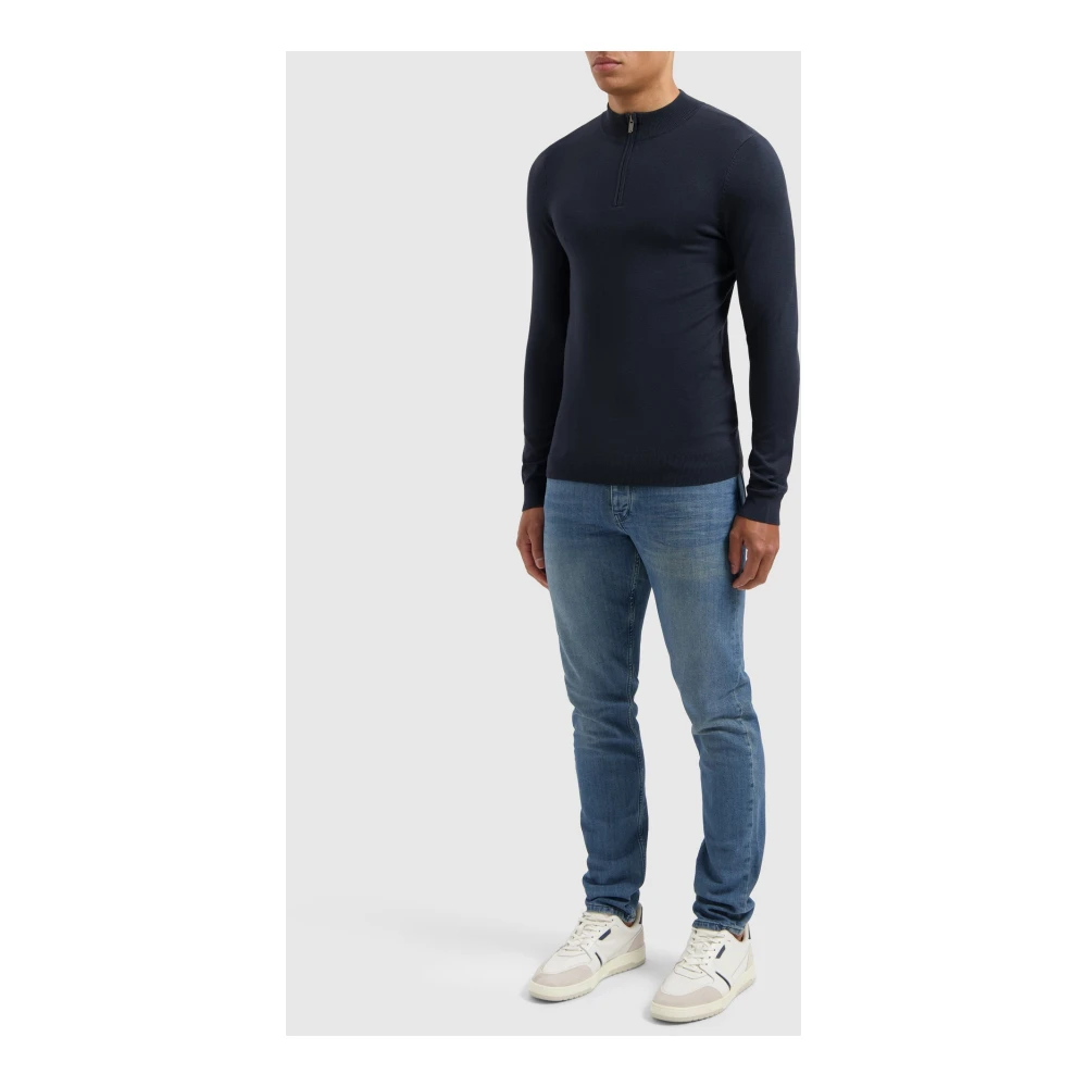 Pure Path Ryan Slim Fit Stone Washed Jeans Blue Heren