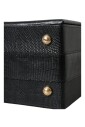 black-leather-lizard-embossed-shoulder-bag