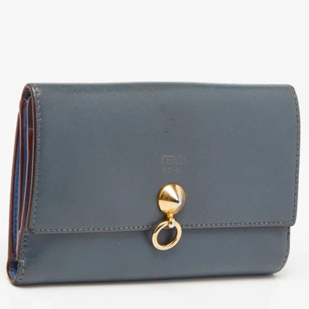 Fendi Vintage Pre-owned Leather wallets Gray Dames