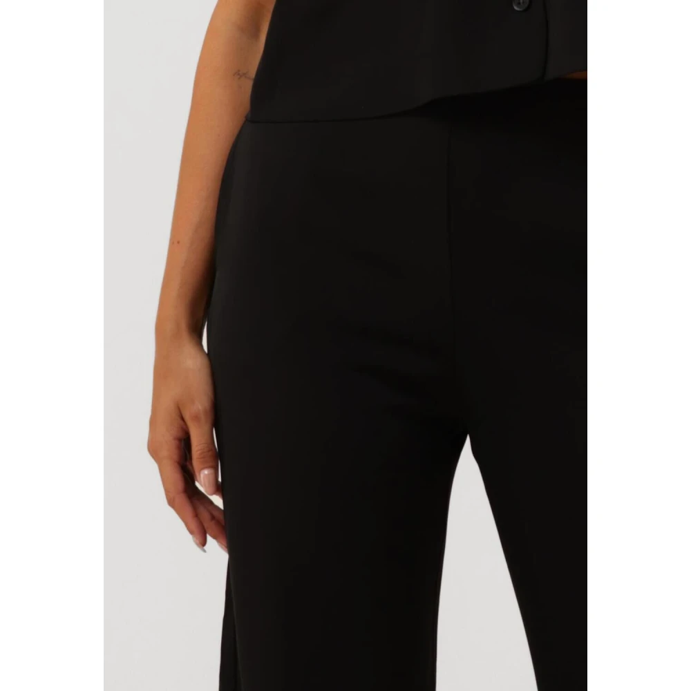 moss copenhagen Wijde Hoge Taille Broek Black Dames