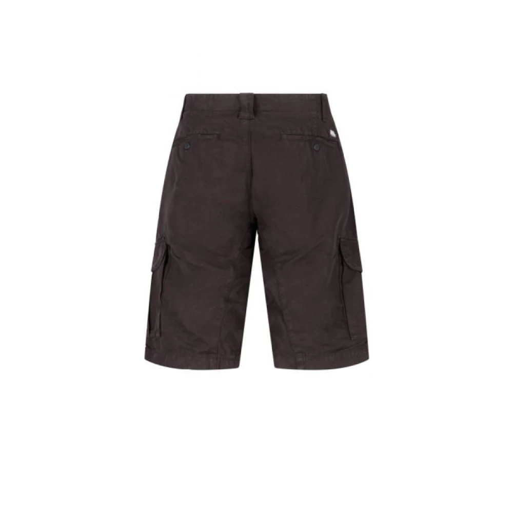 C.P. Company Zwarte Cargo Shorts met Linnenmix Black Heren