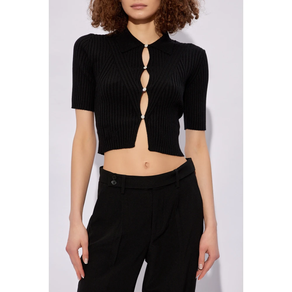 Zadig & Voltaire Lyam cropped cardigan Black Dames
